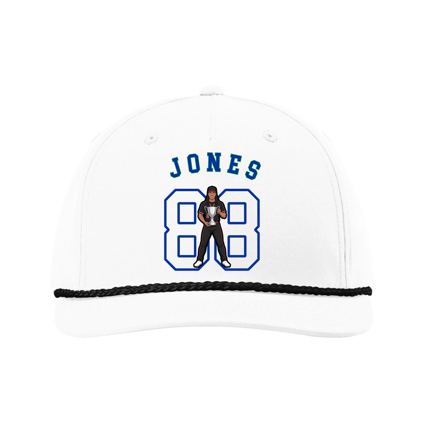 Five-Panel Classic Rope Cap — Shirsey Arch in White