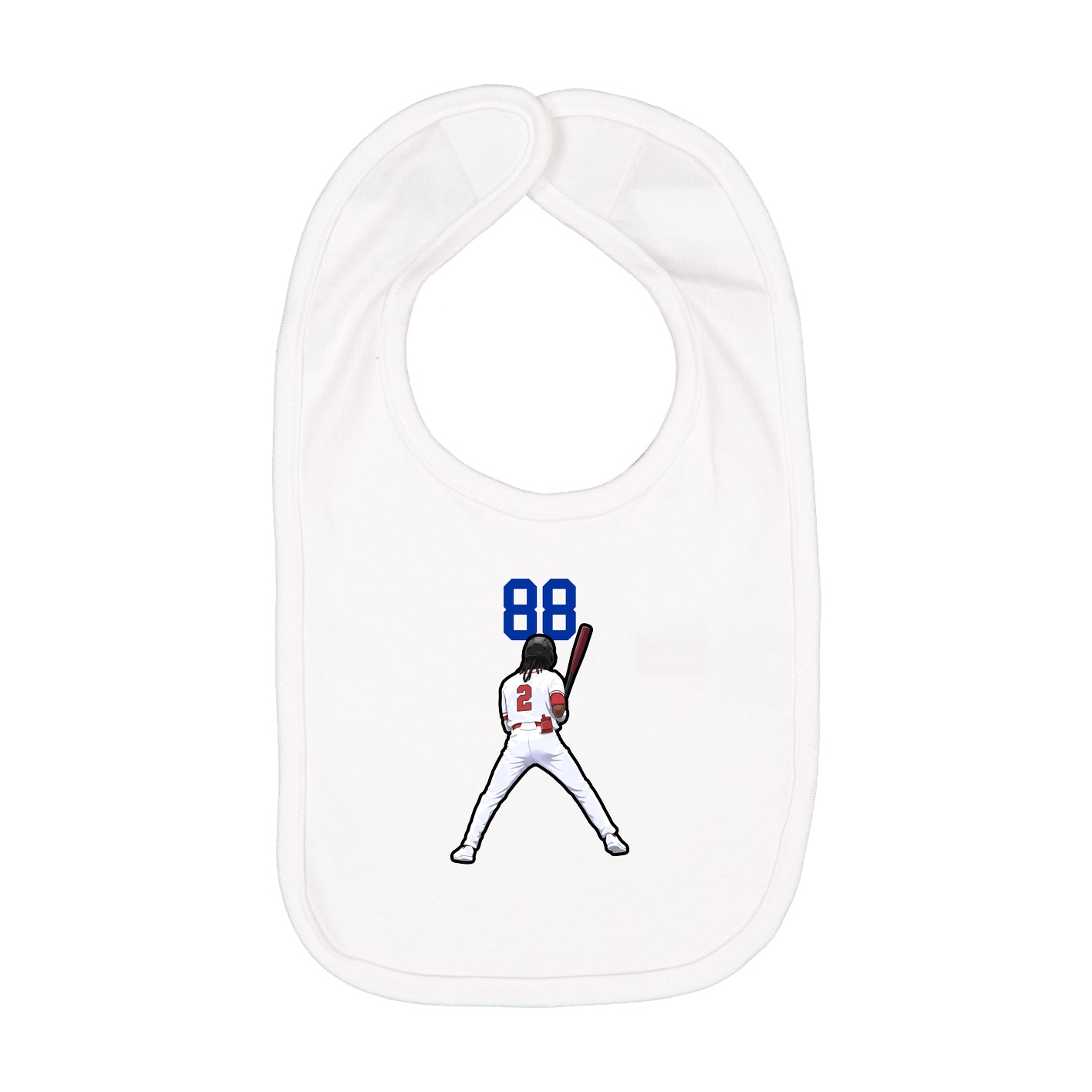 Infant Bib — Number Top in White