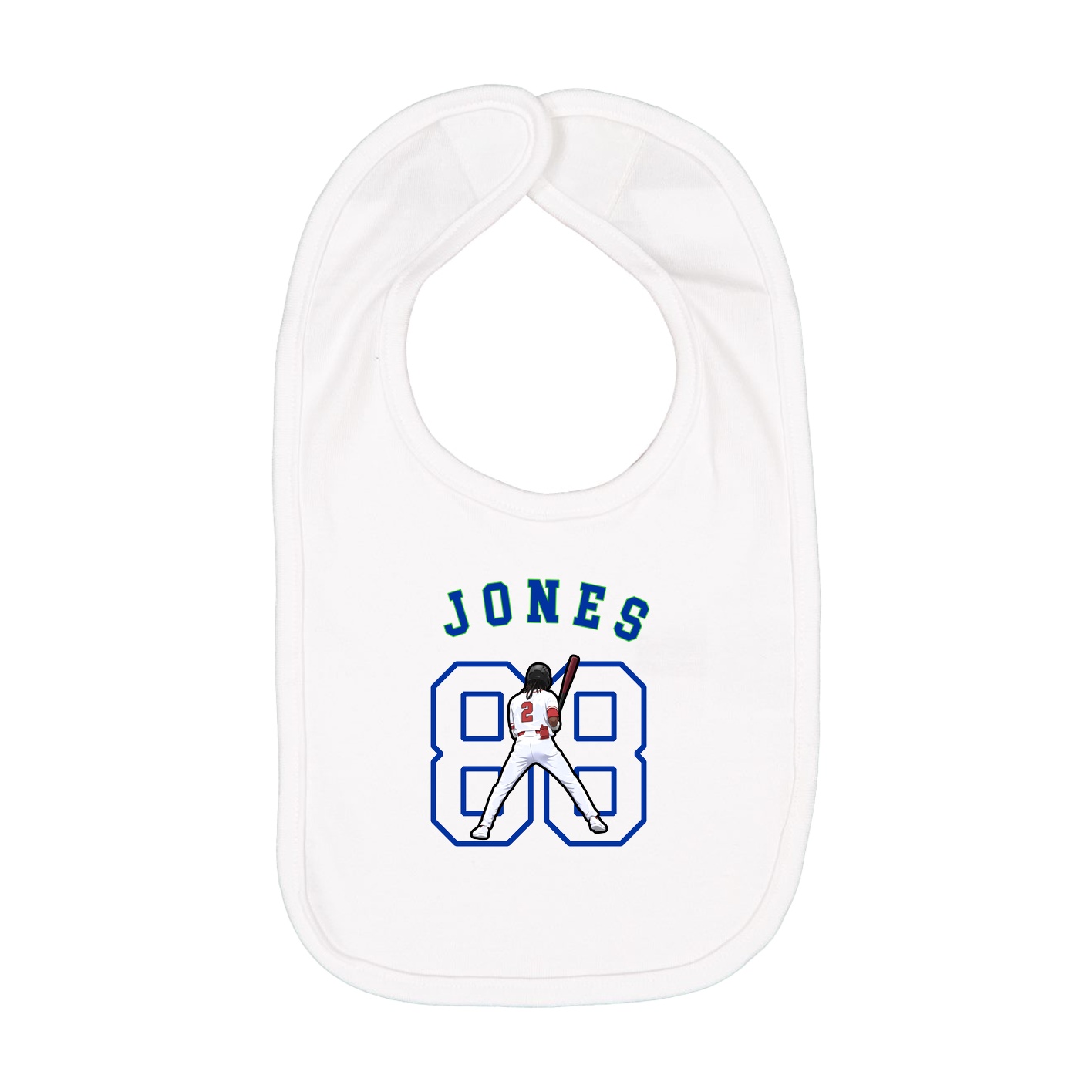 Infant Bib — Shirsey Arch in White