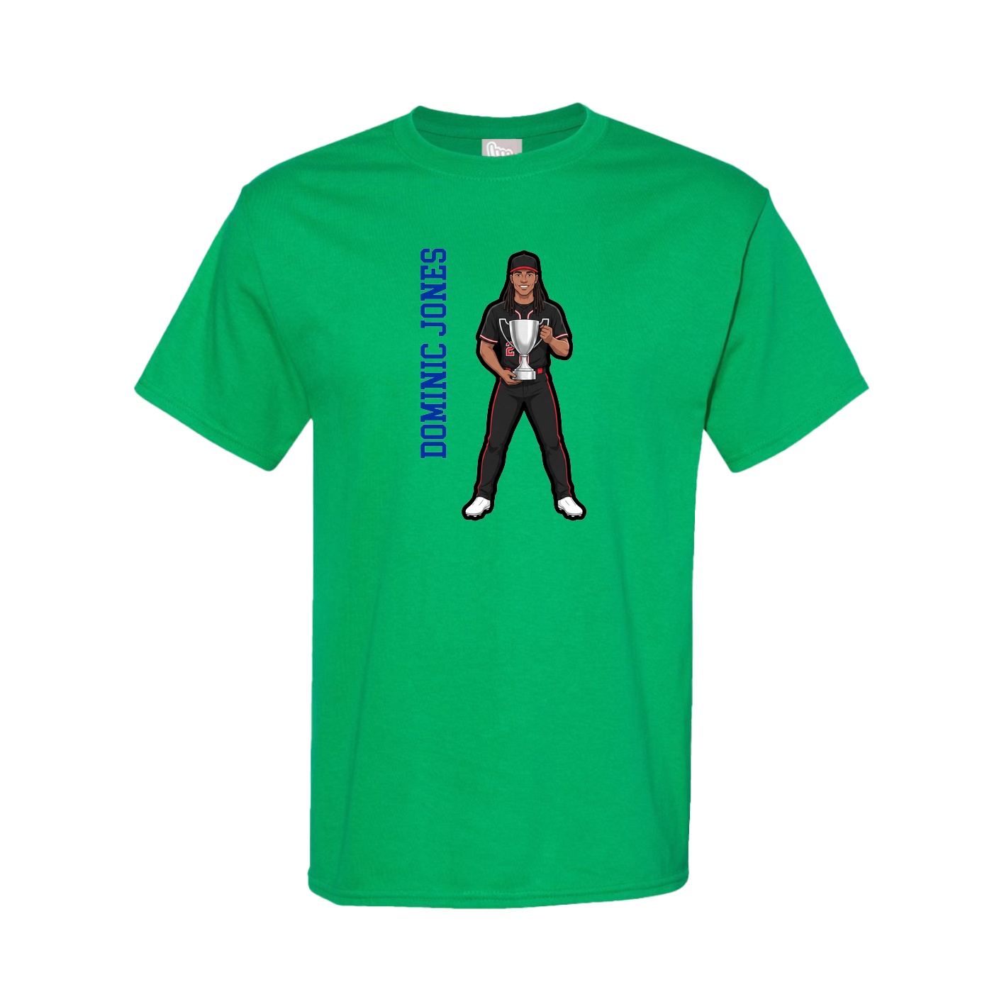 Tee — Name Vertical in Green