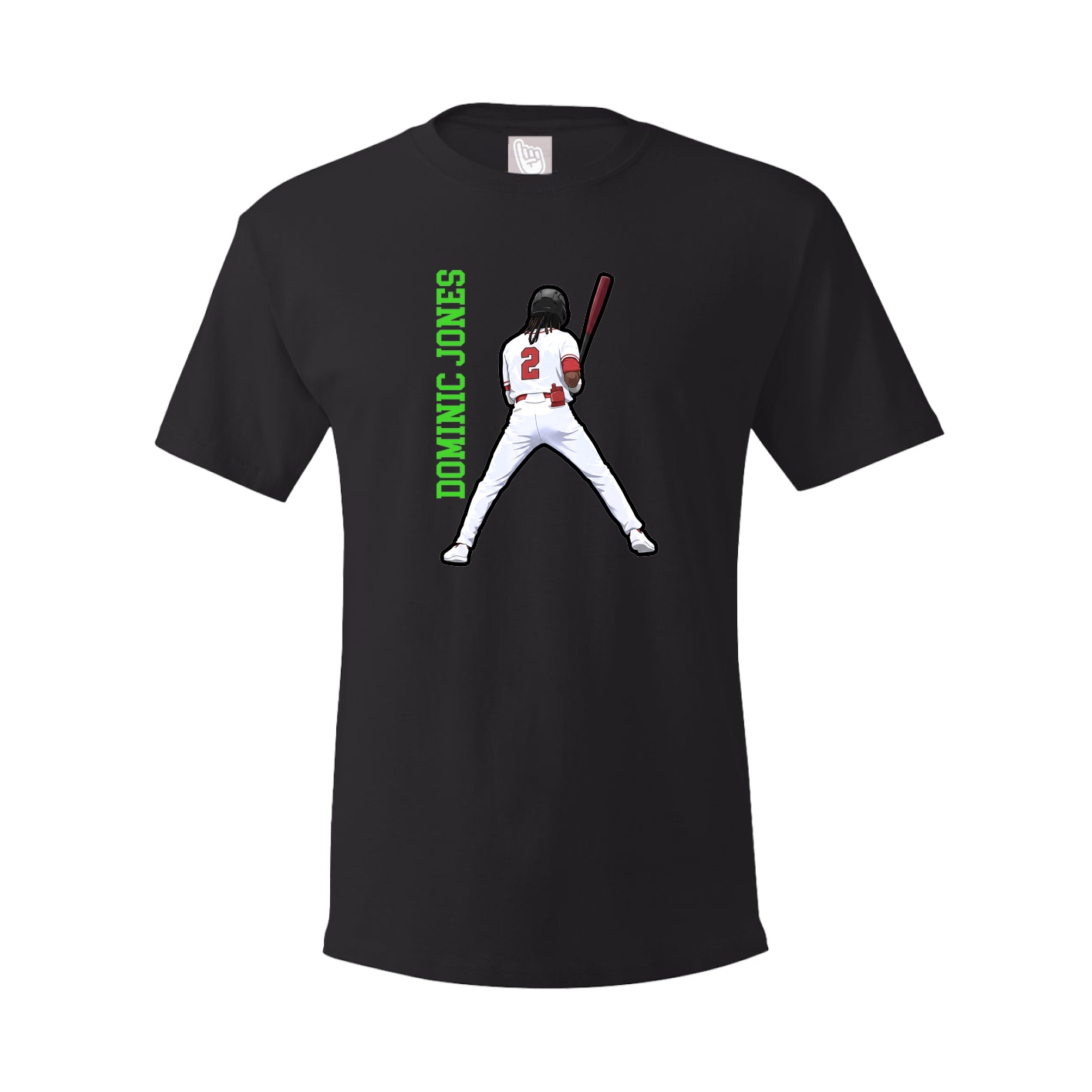 Tee — Name Vertical in Black