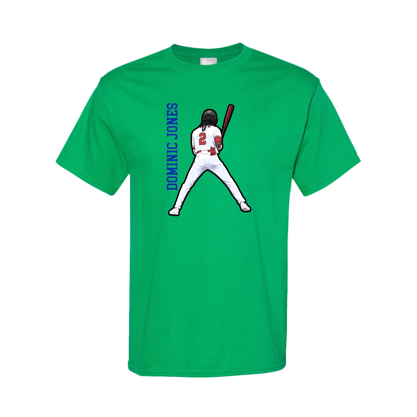 Youth Tee — Name Vertical in Green