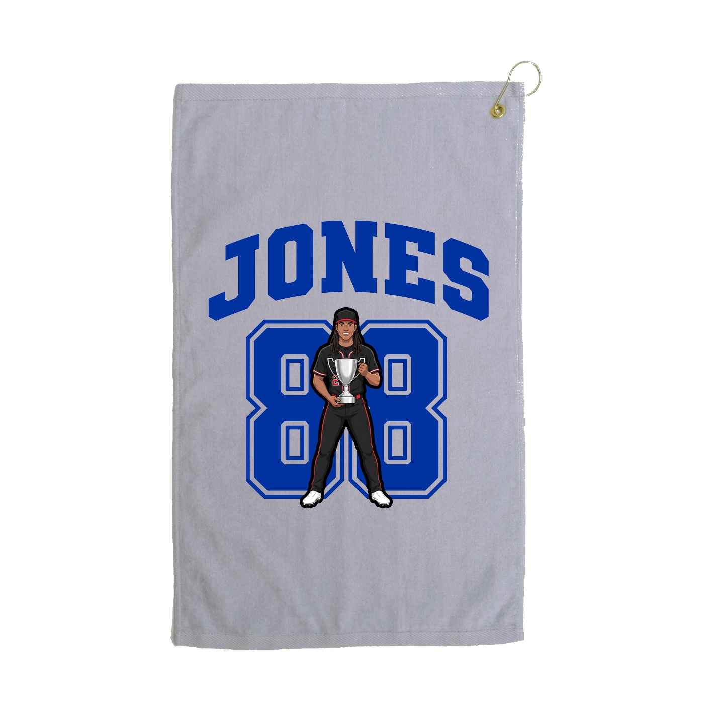 Golf Towel — Number in Grey