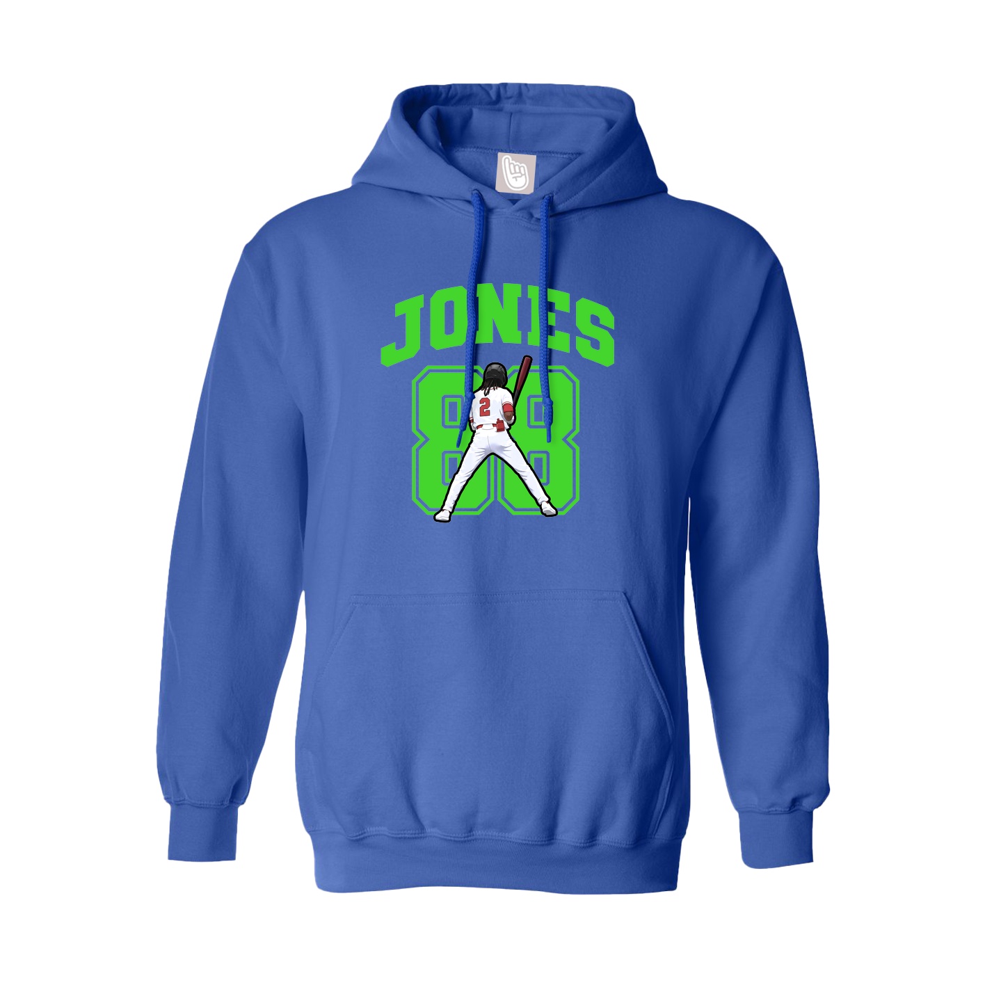 Youth Hoodie — Number in Royal