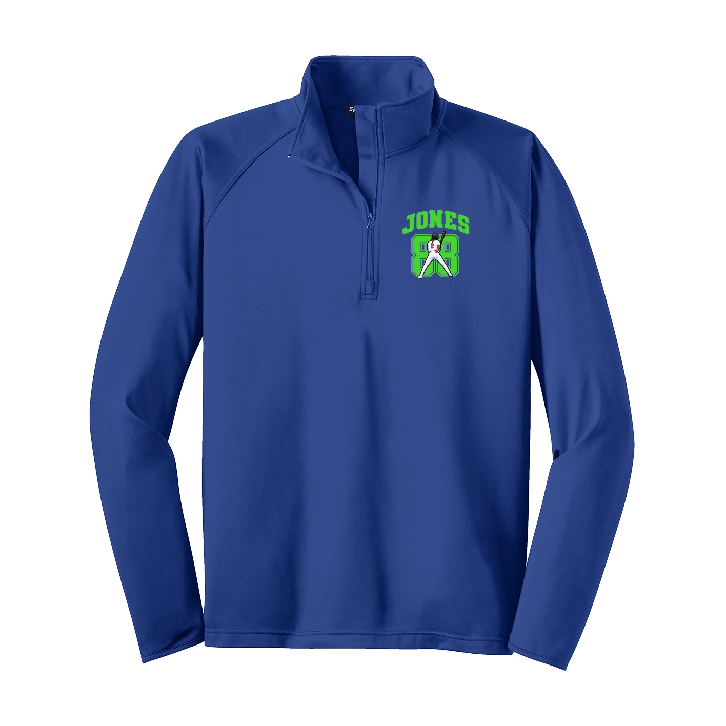 Q-Zip Pullover — Number in Royal