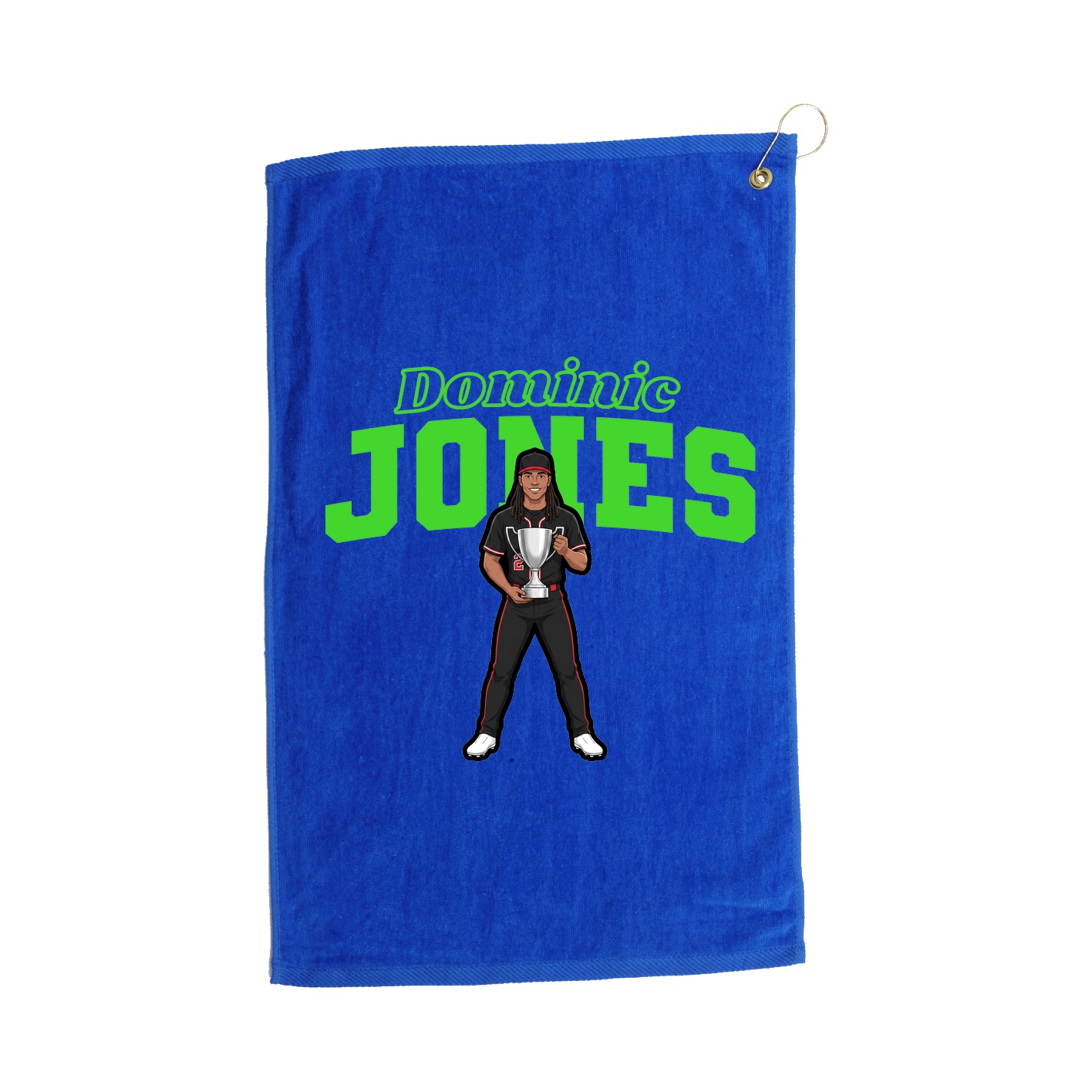 Golf Towel — Name Arch in Royal