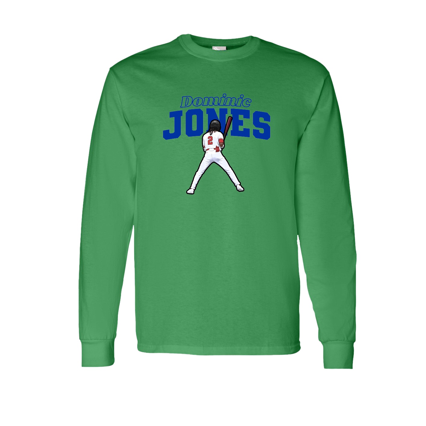 Long Sleeve Tee — Name Arch in Green