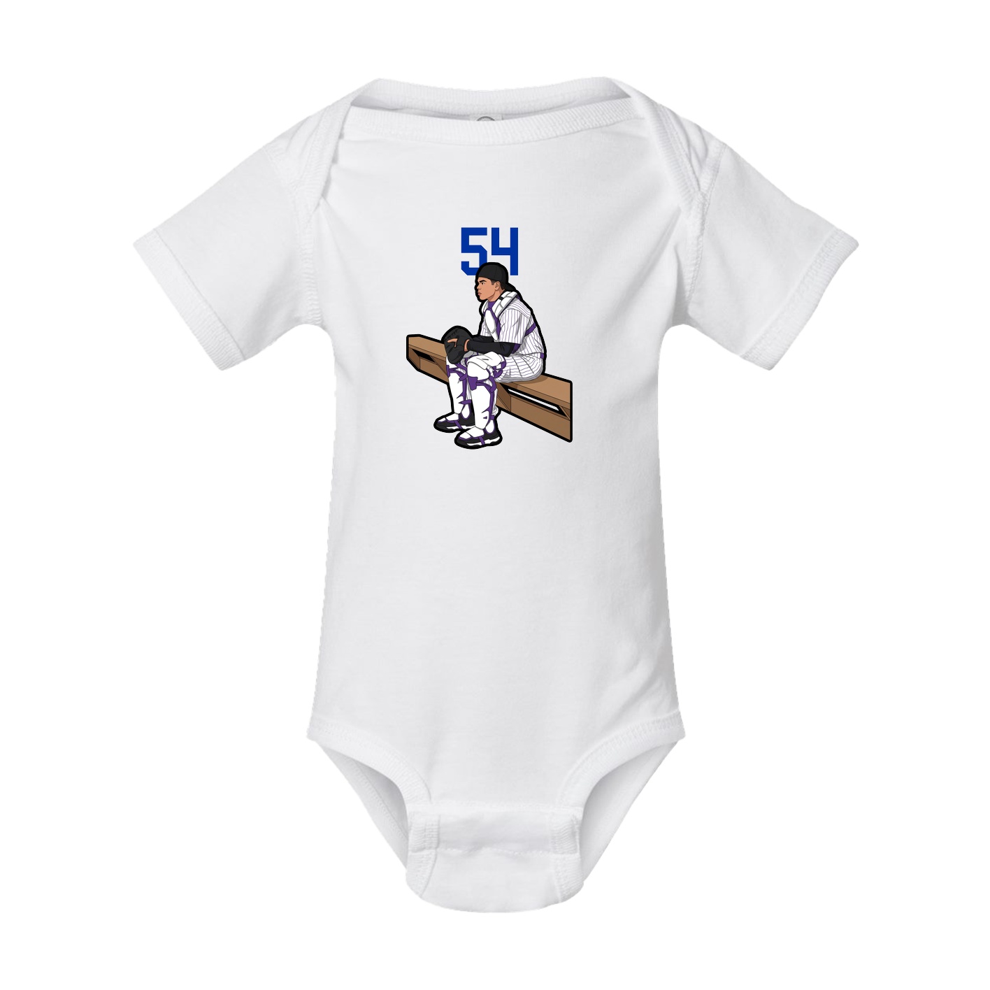 Baby Onesie — Number Top in White