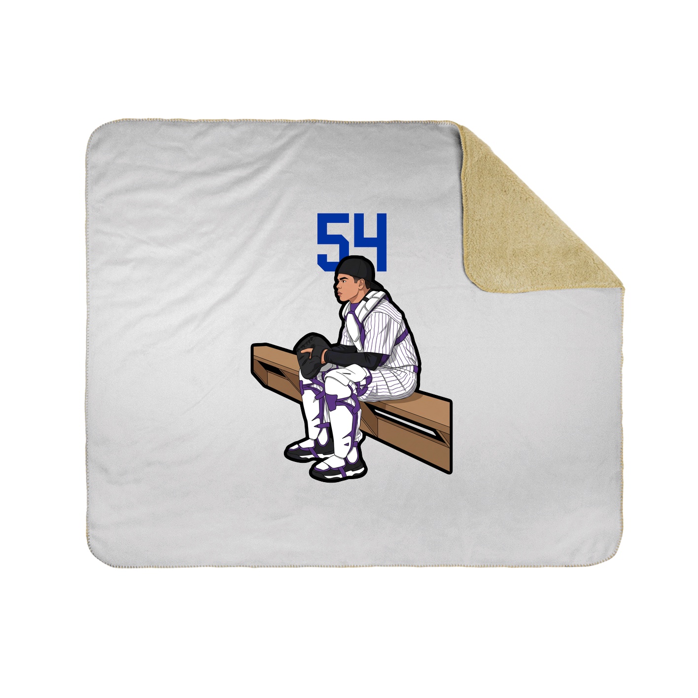 Throw Blanket — Number Top in White