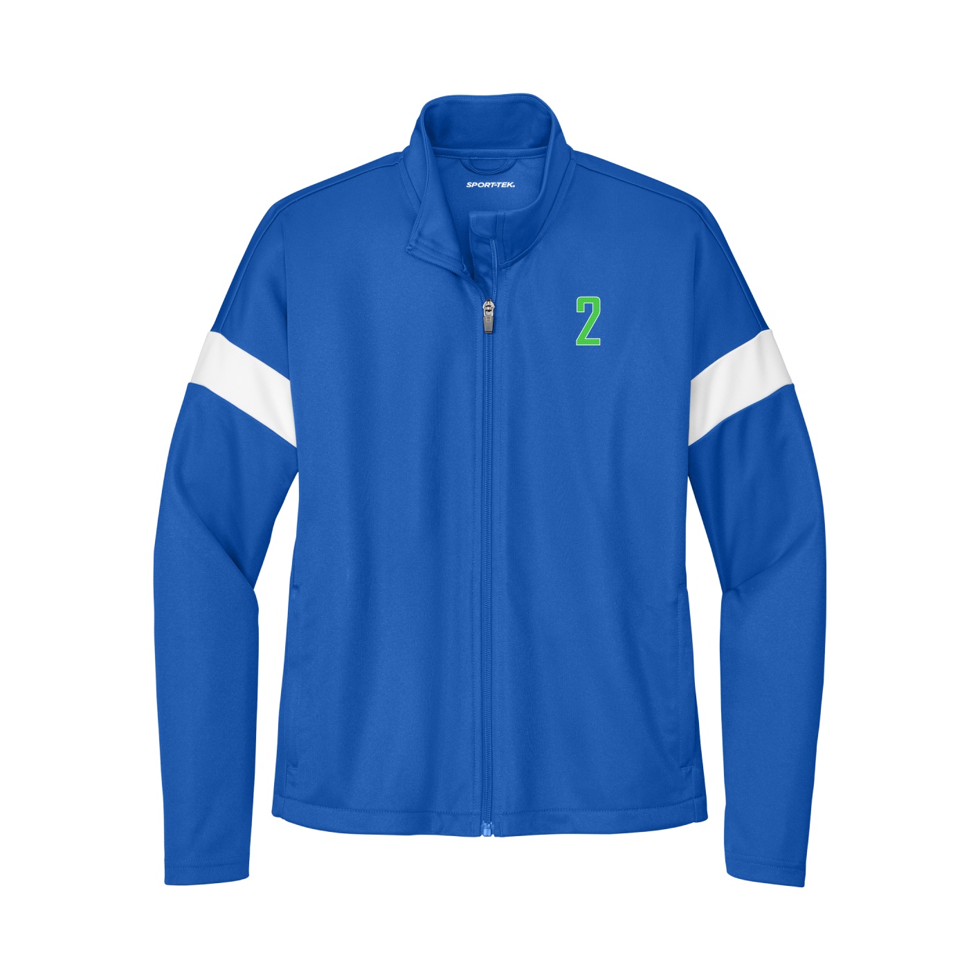 Womens Team Travel Full-Zip Jacket — Front Shirsy in Royal/White