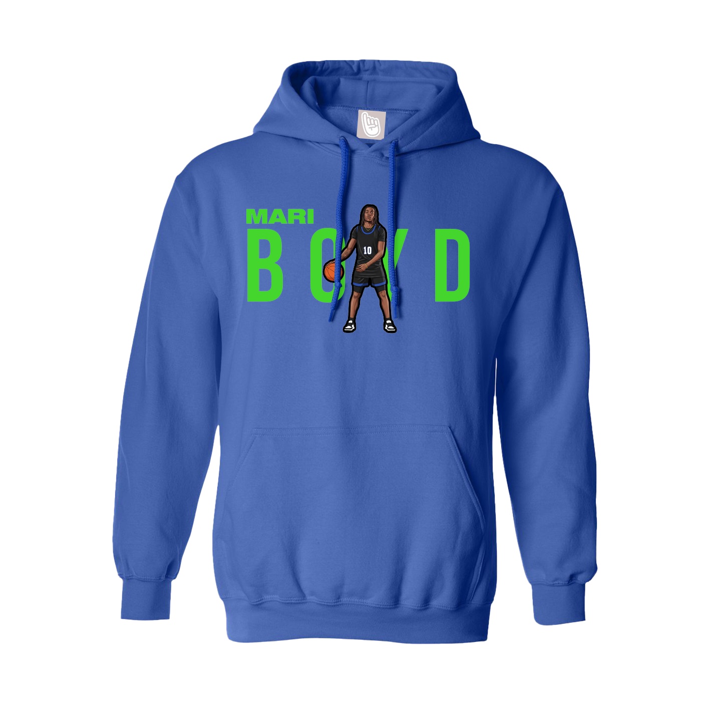 Youth Hoodie — Player Name in Royal