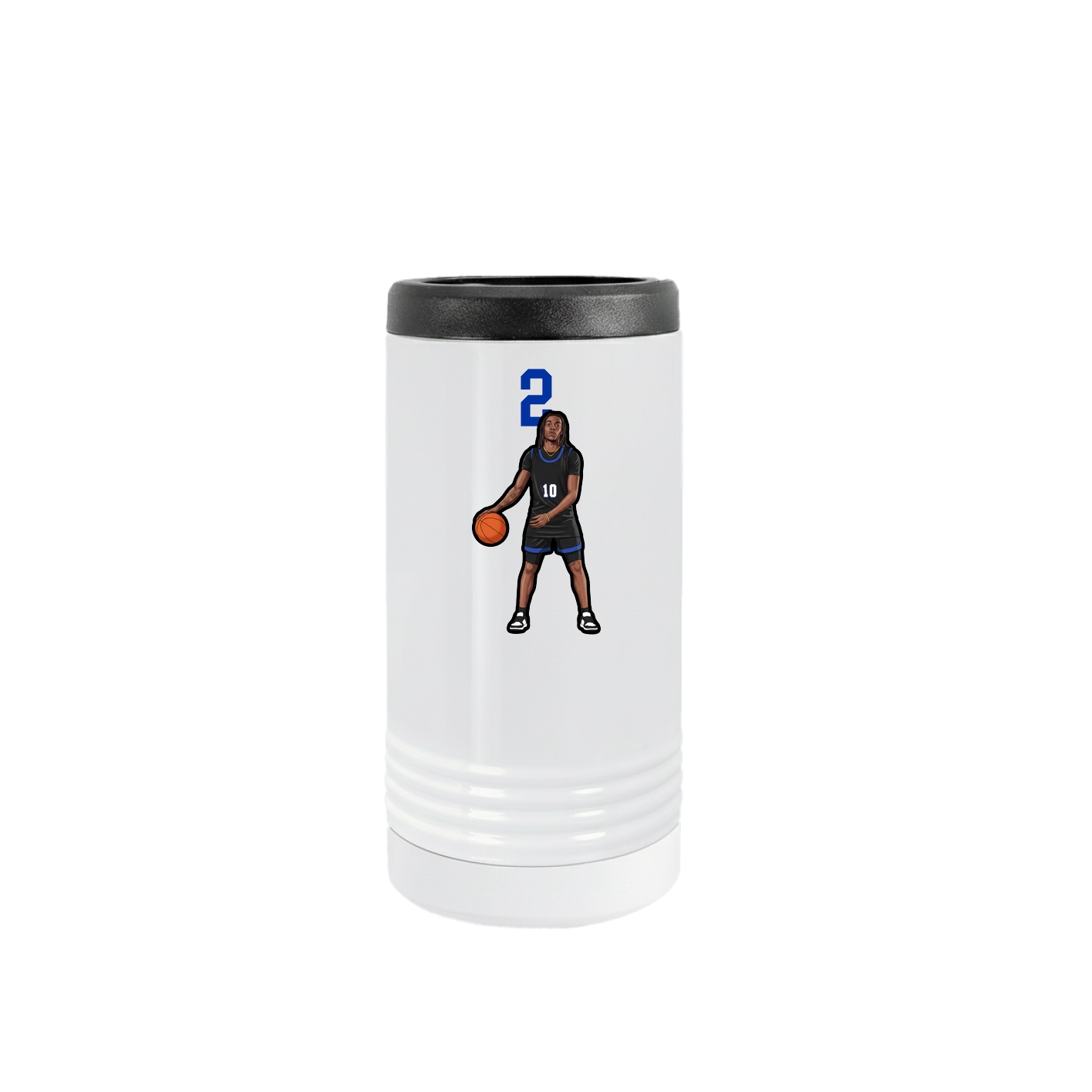Slim Beverage Holder — Number Top in White