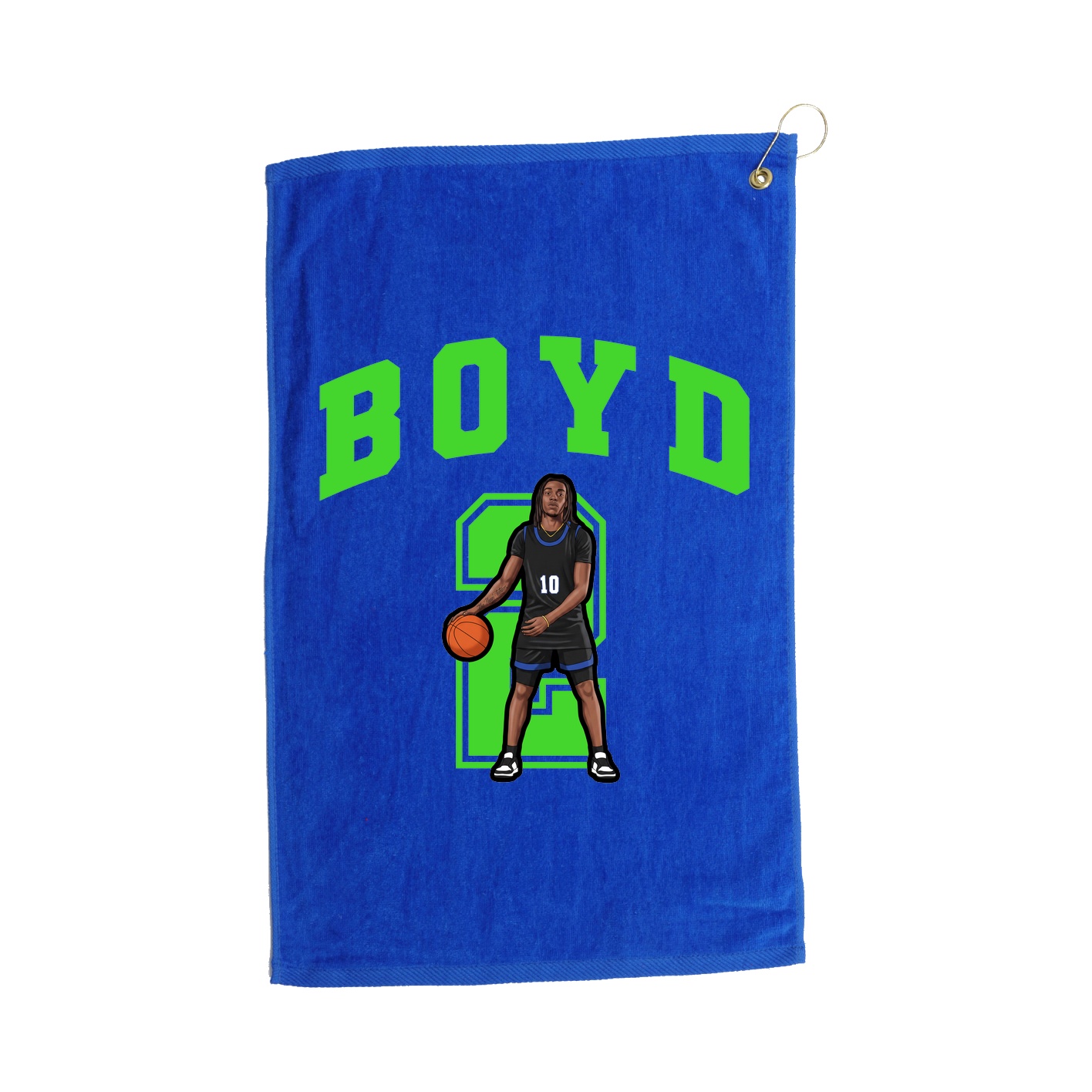 Golf Towel — Number in Royal
