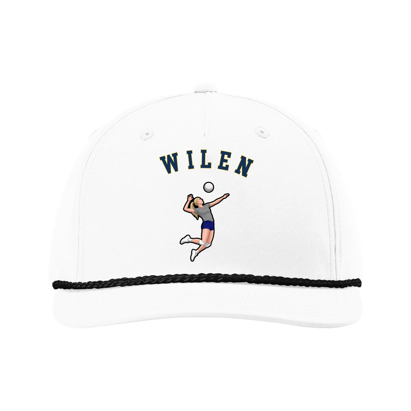 Five-Panel Classic Rope Cap — Shirsey Arch in White