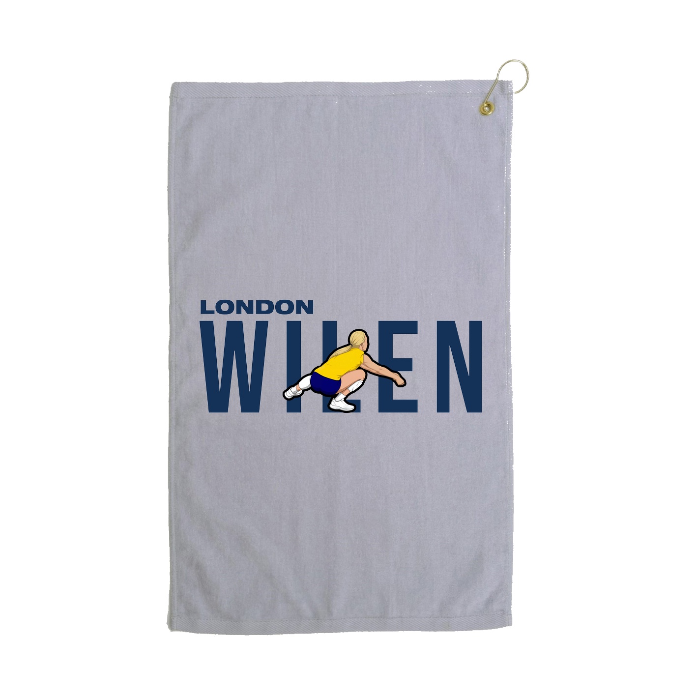 Golf Towel — Player Name in Grey