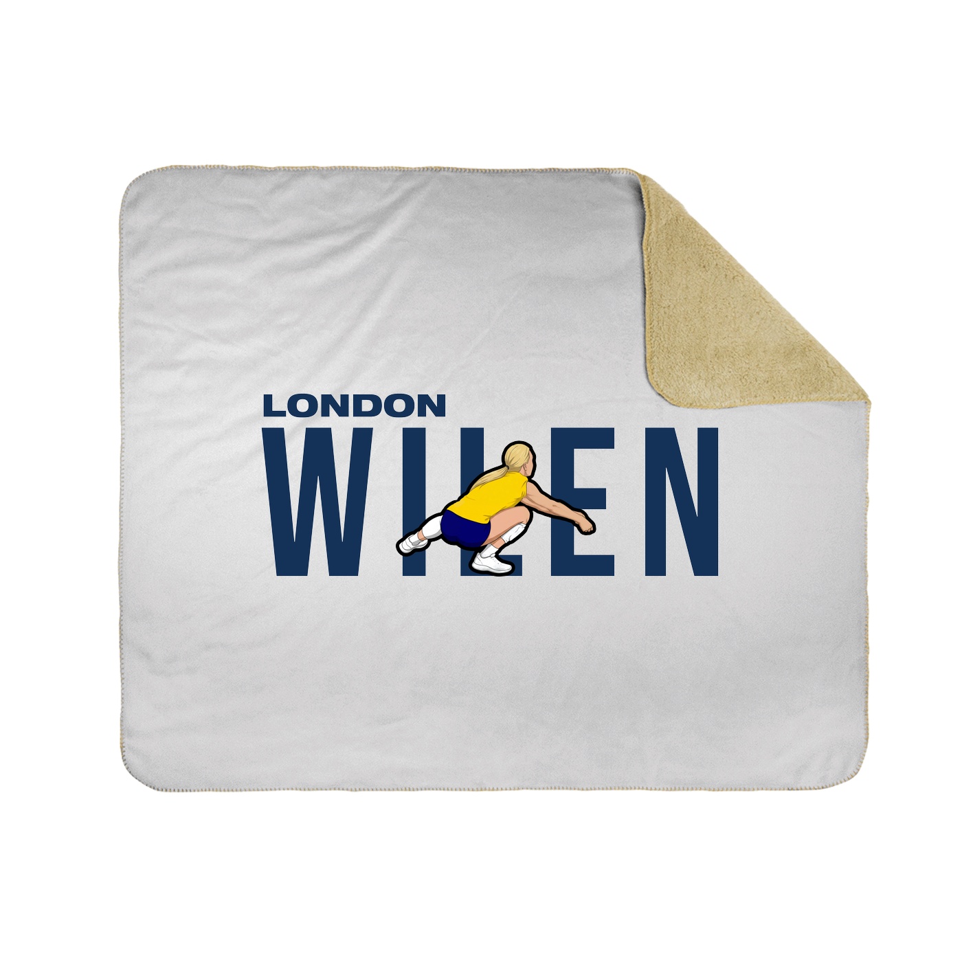 Throw Blanket — Player Name in White