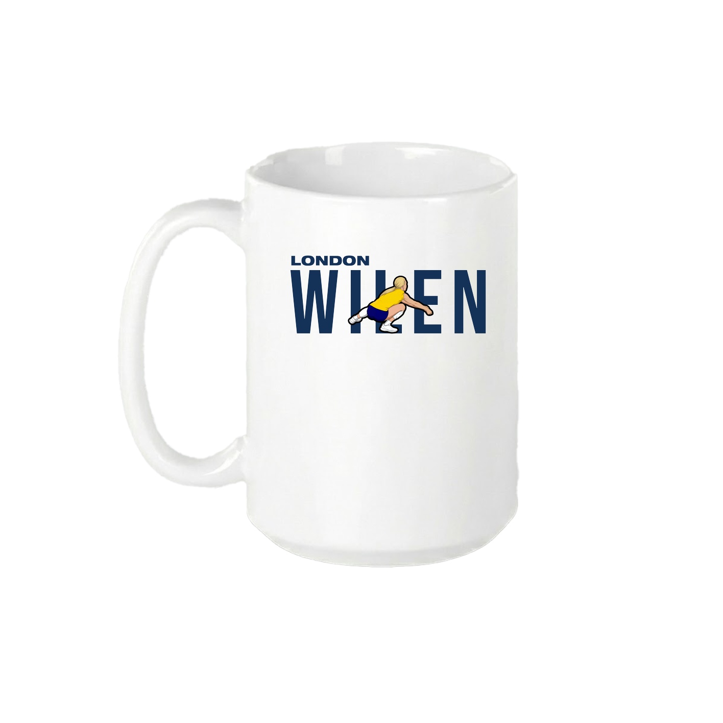 15oz Coffee Mug — Player Name in White