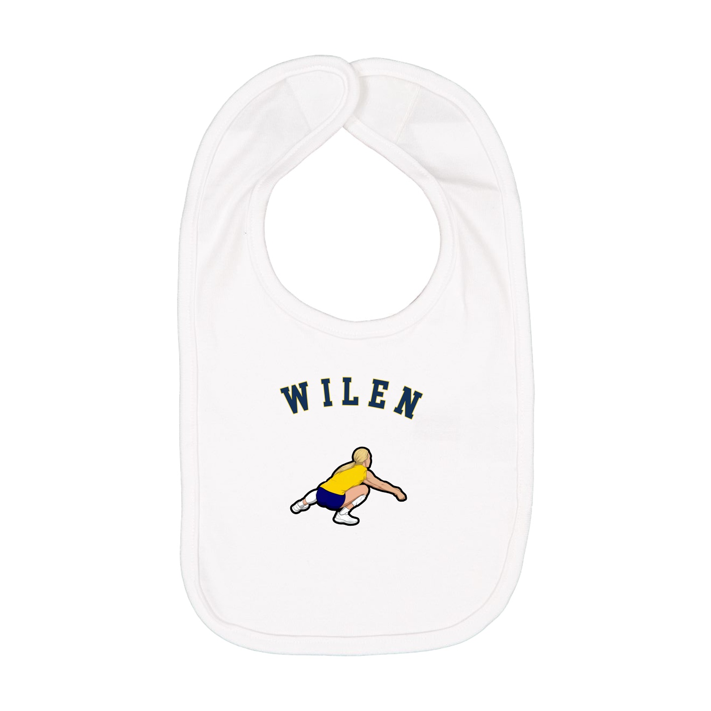 Infant Bib — Shirsey Arch in White