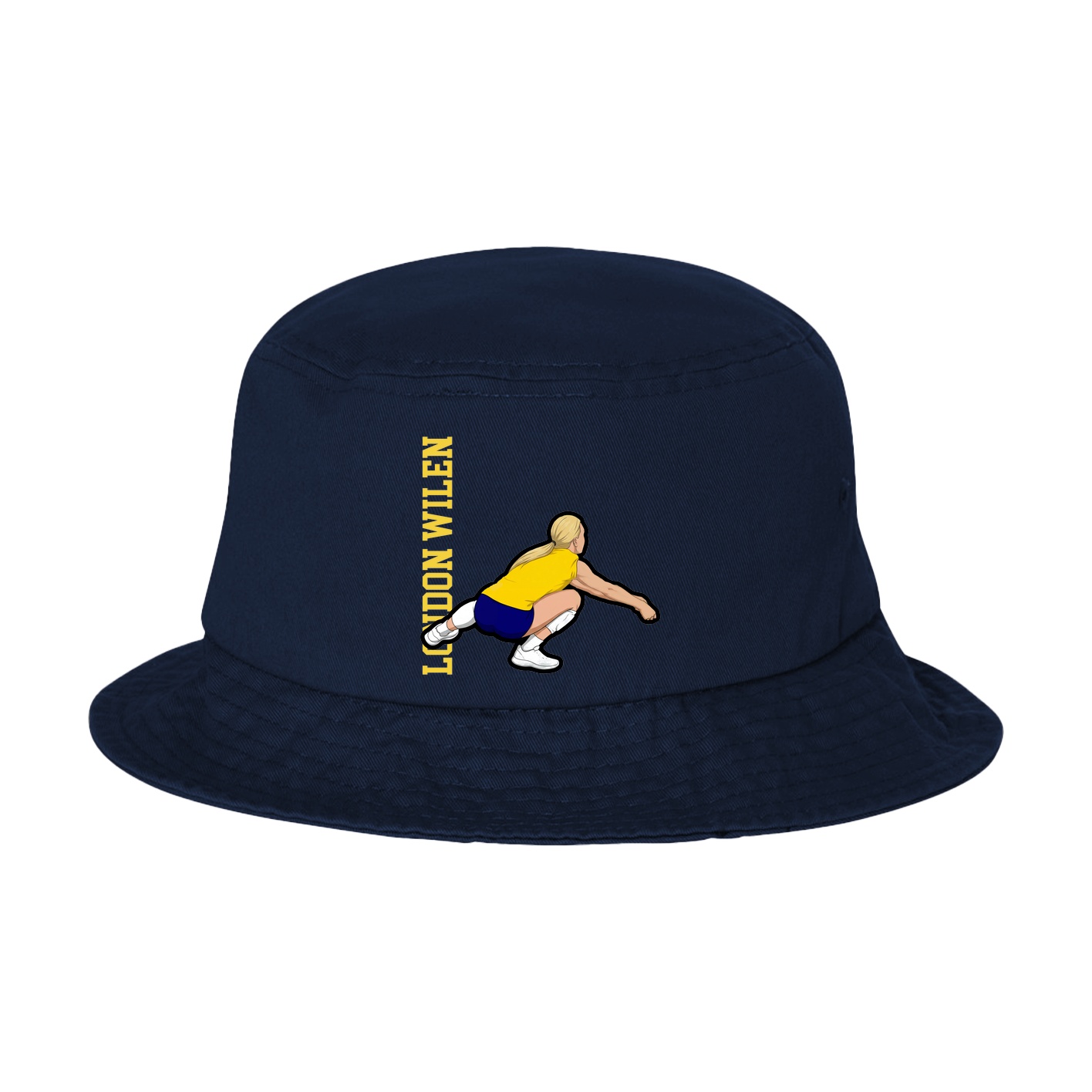 Bucket Cap — Name Vertical in Navy
