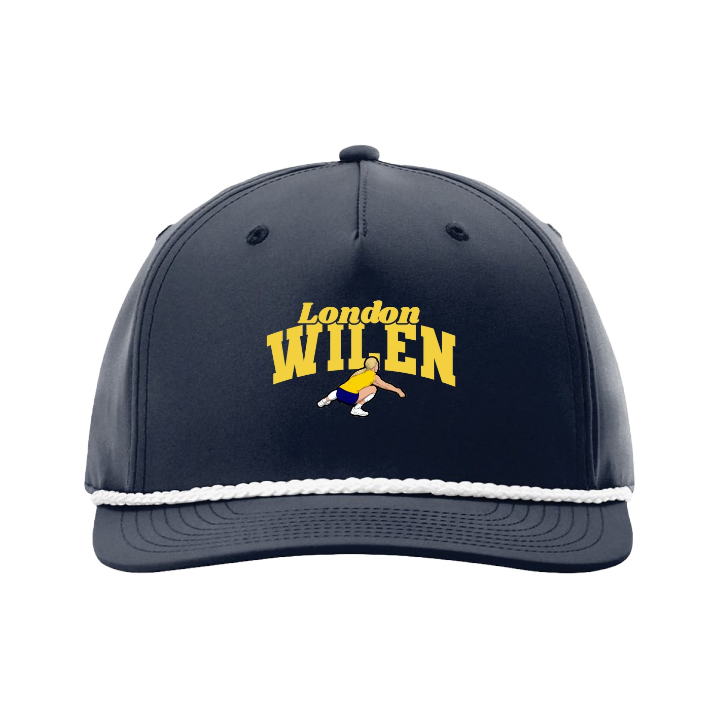 Five-Panel Classic Rope Cap — Signature Arch in Navy