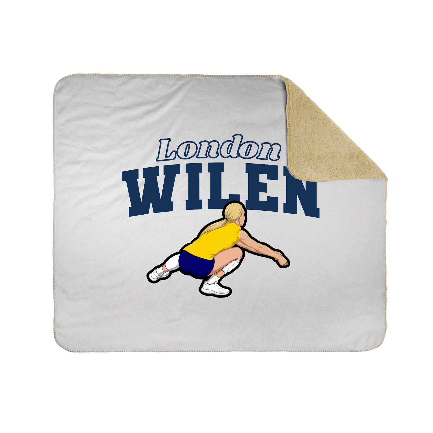 Throw Blanket — Name Arch in White
