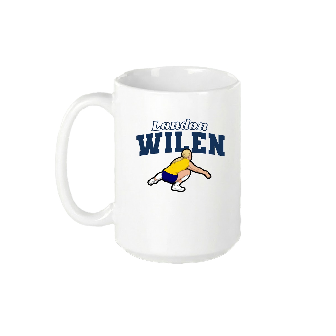 15oz Coffee Mug — Name Arch in White
