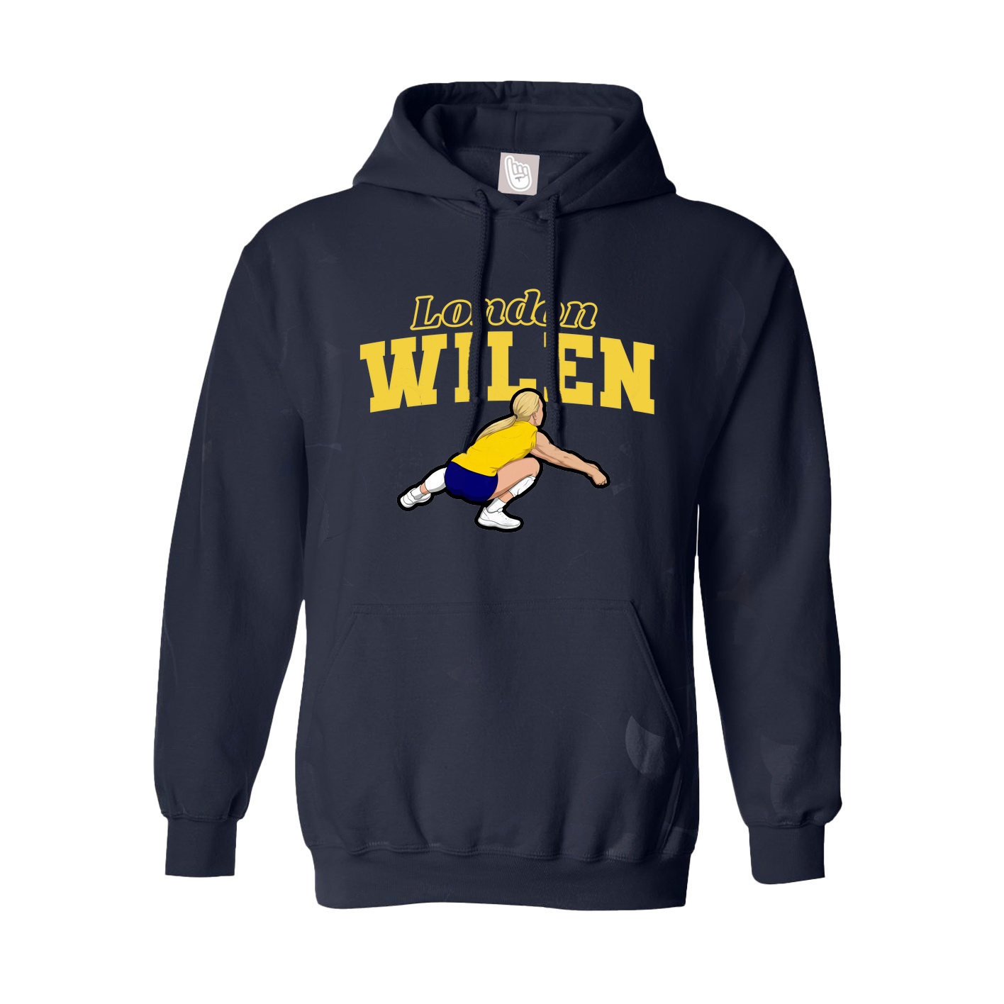 Youth Hoodie — Name Arch in Navy