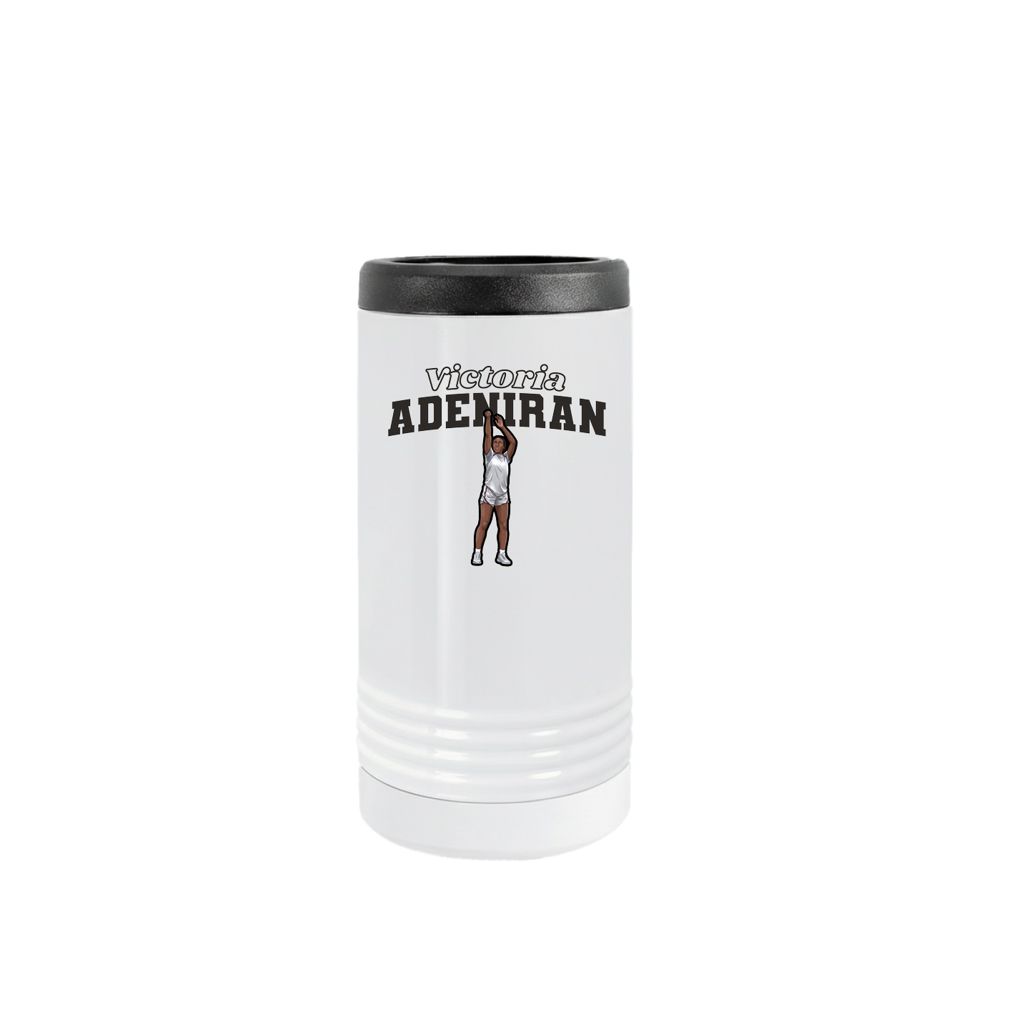 Slim Beverage Holder — Name Arch in White