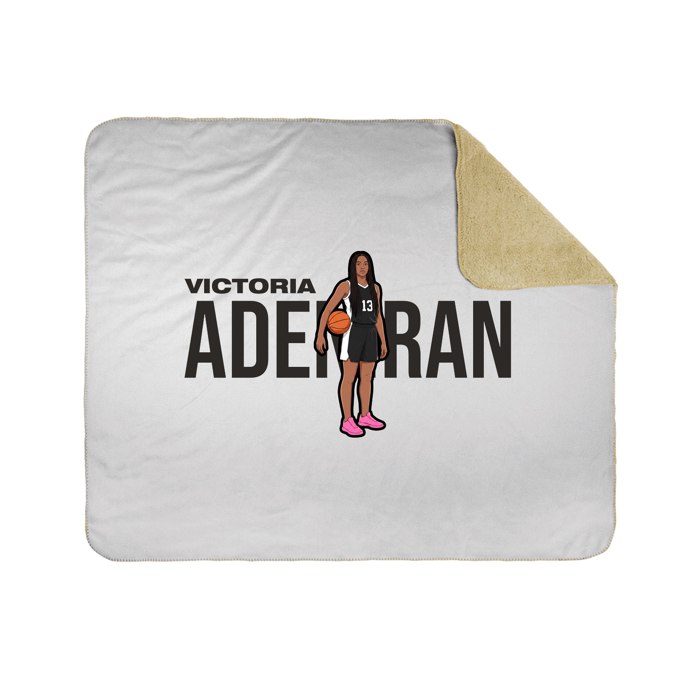 Throw Blanket — Player Name in White