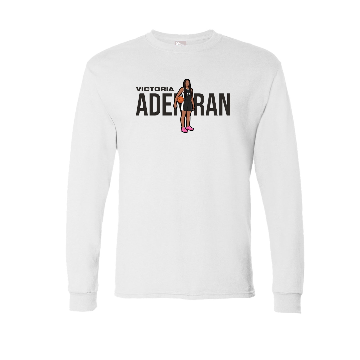 Long Sleeve Tee — Player Name in White