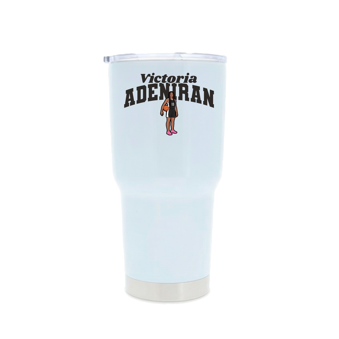 30oz Stainless Steel Tumbler — Signature Arch in White