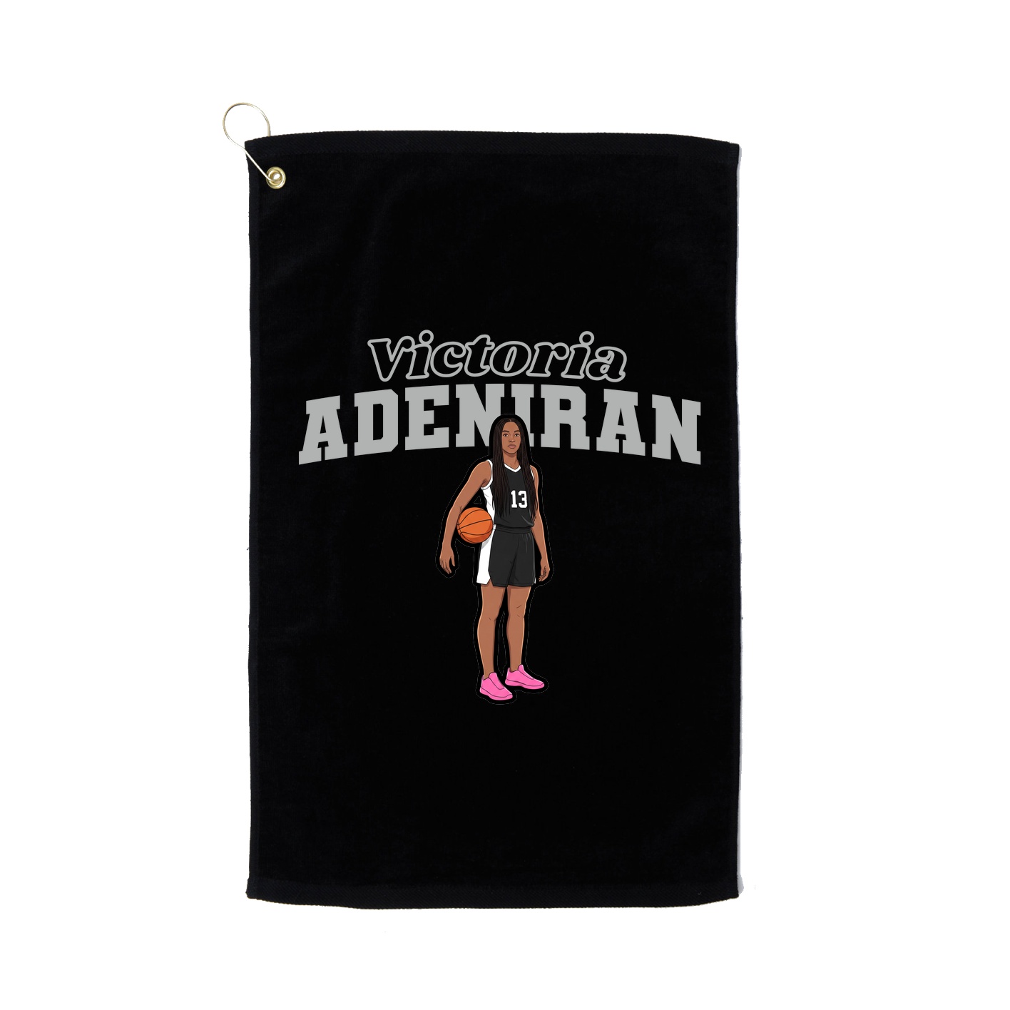 Golf Towel — Name Arch in Black