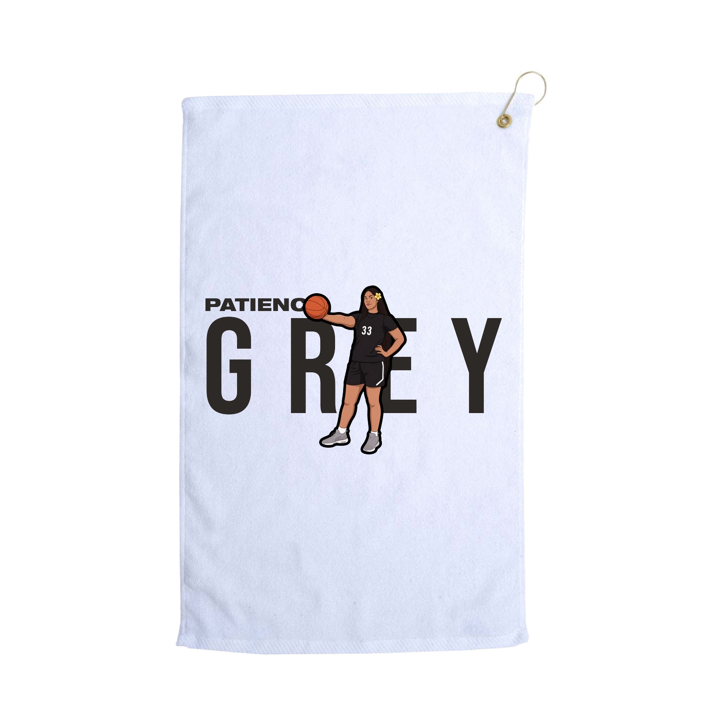 Golf Towel — Player Name in White