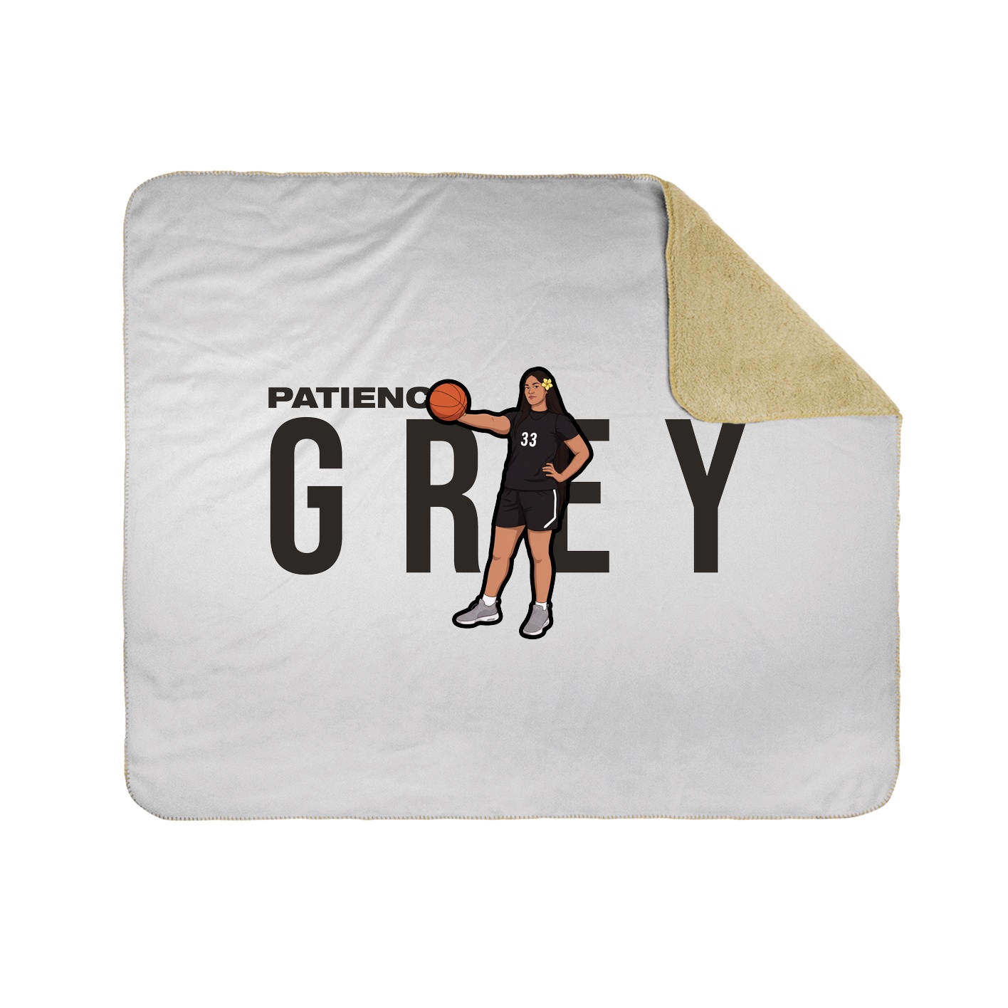 Throw Blanket — Player Name in White