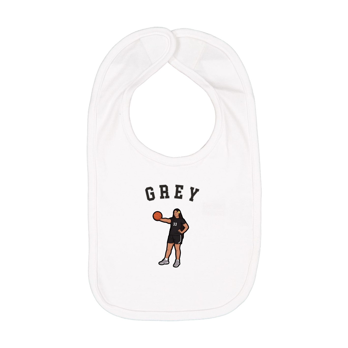 Infant Bib — Shirsey Arch in White