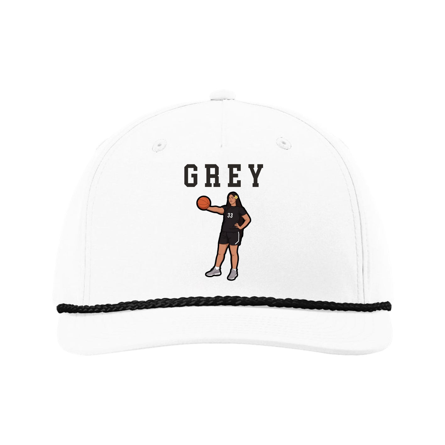 Five-Panel Classic Rope Cap — Shirsey in White