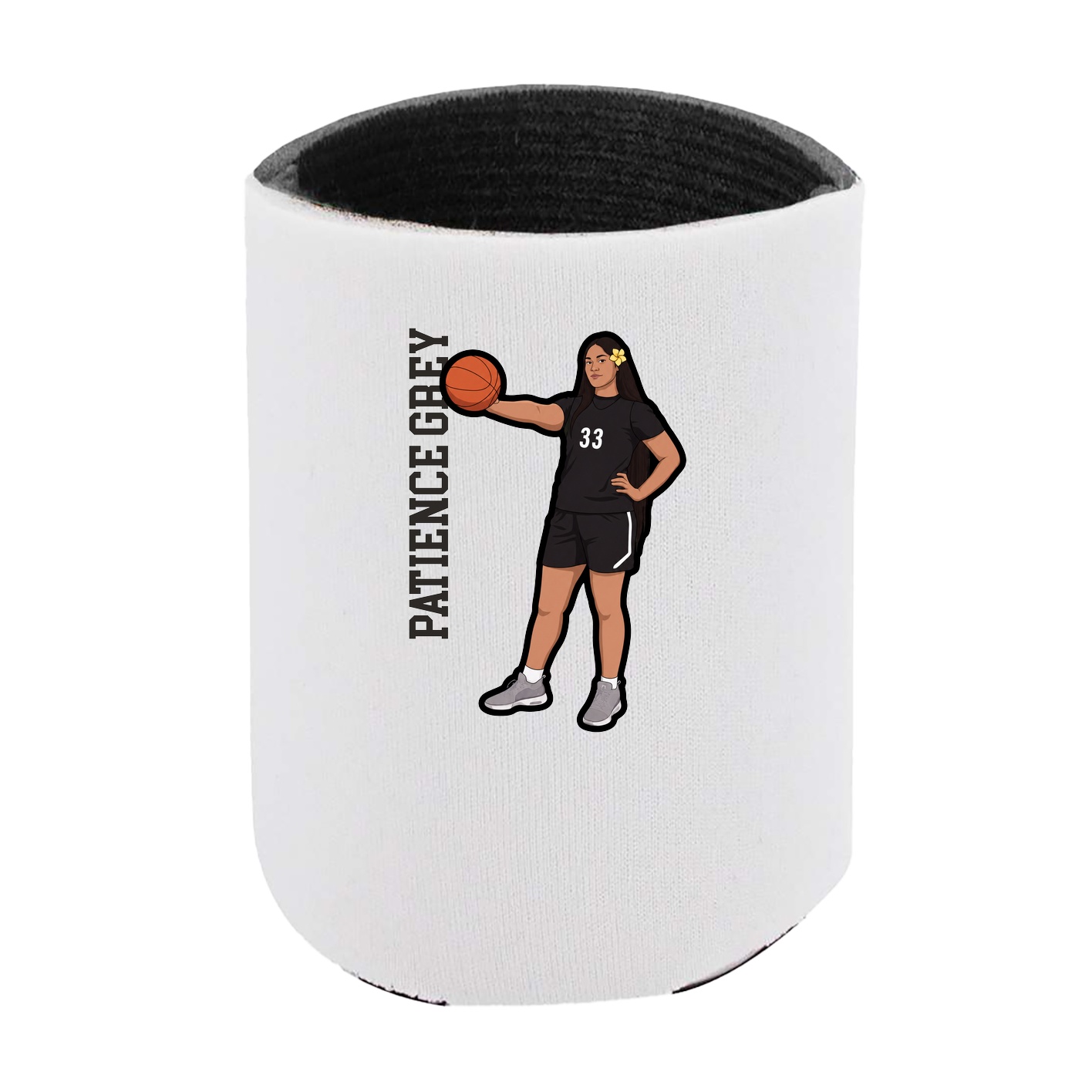 Can Holder — Name Vertical in White