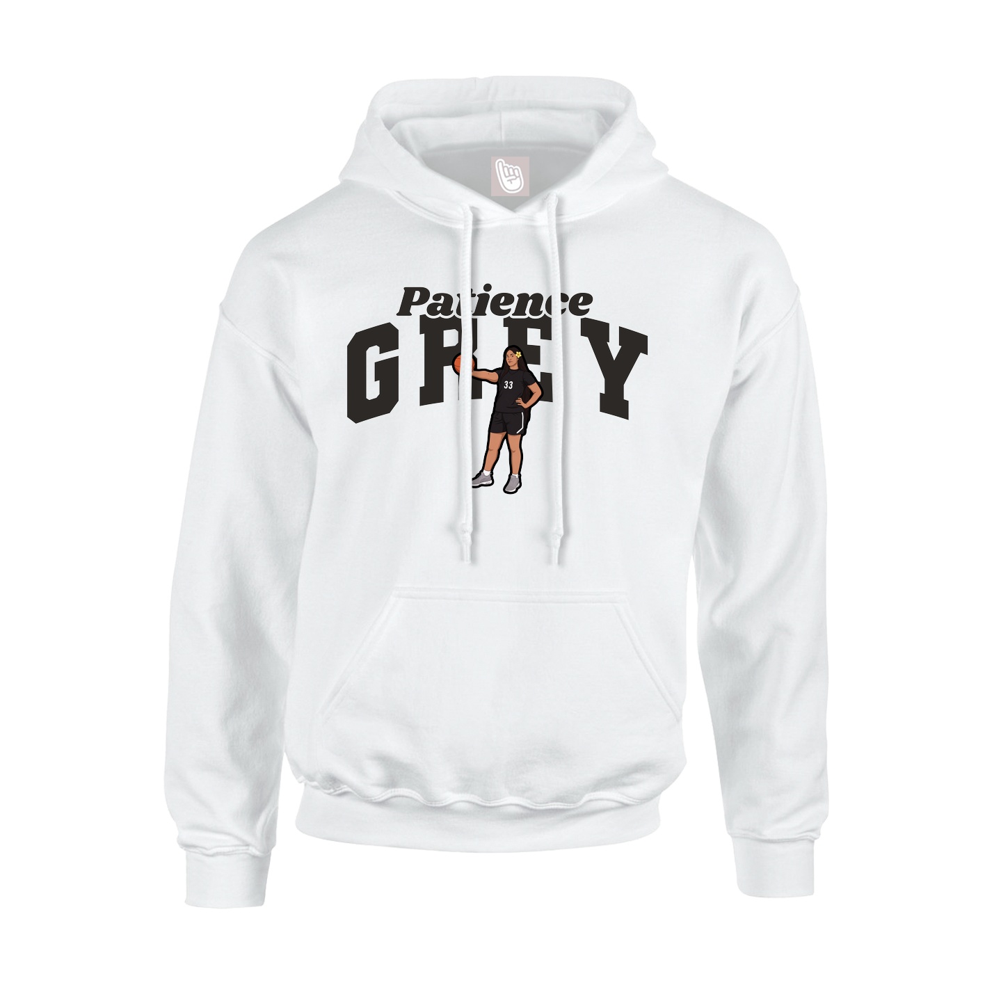 Hoodie — Signature Arch in White
