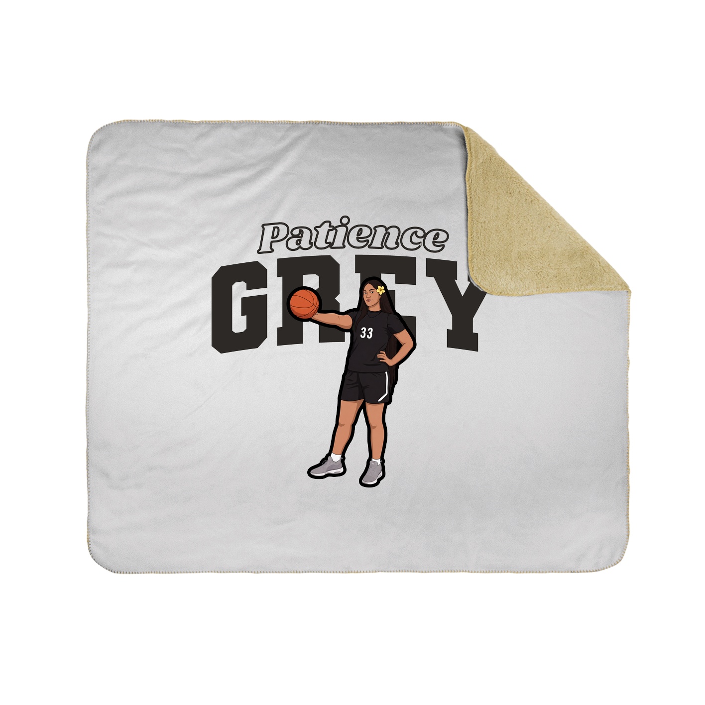 Throw Blanket — Name Arch in White