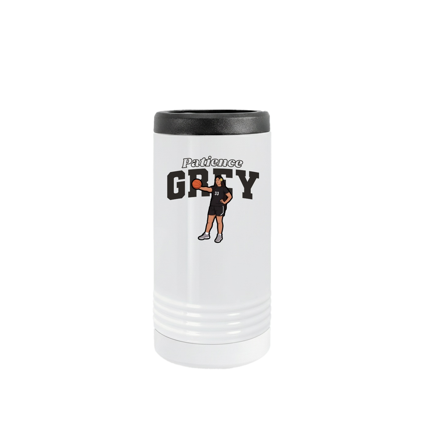 Slim Beverage Holder — Name Arch in White