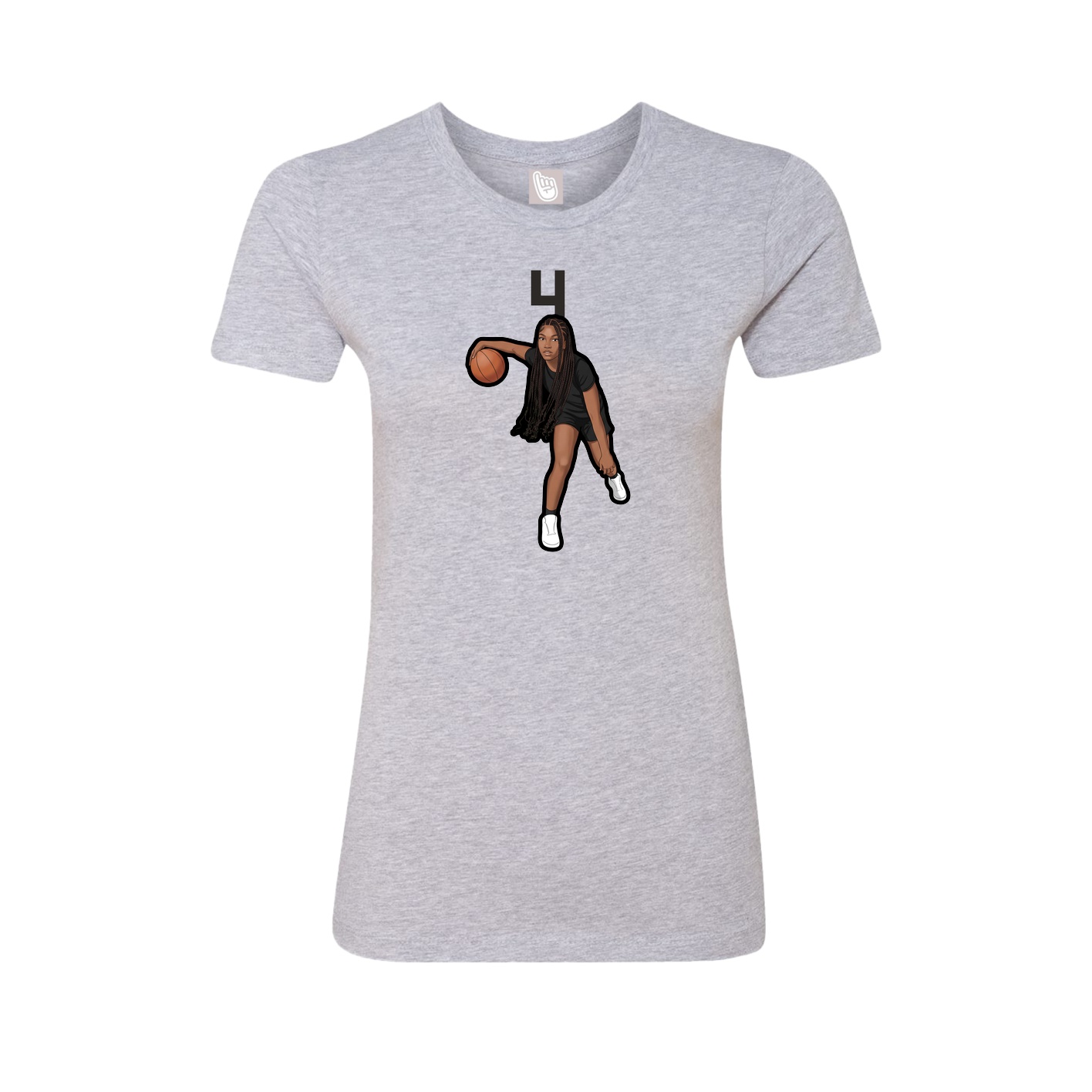Womens Tee — Number Top in Grey