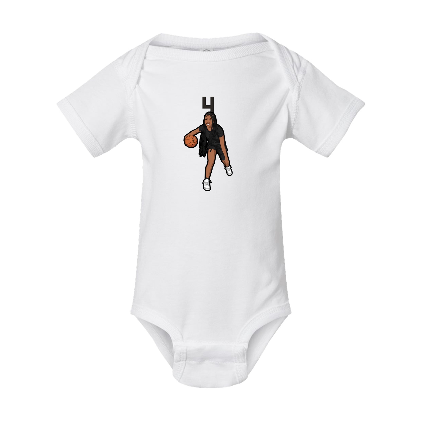Baby Onesie — Number Top in White