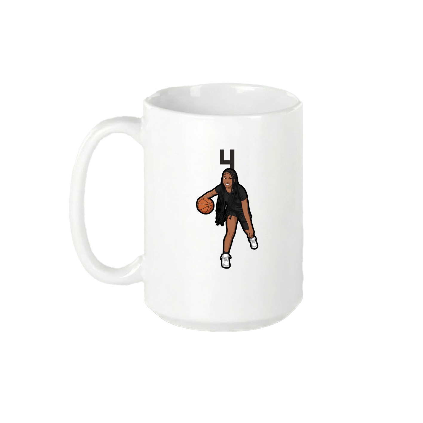 15oz Coffee Mug — Number Top in White
