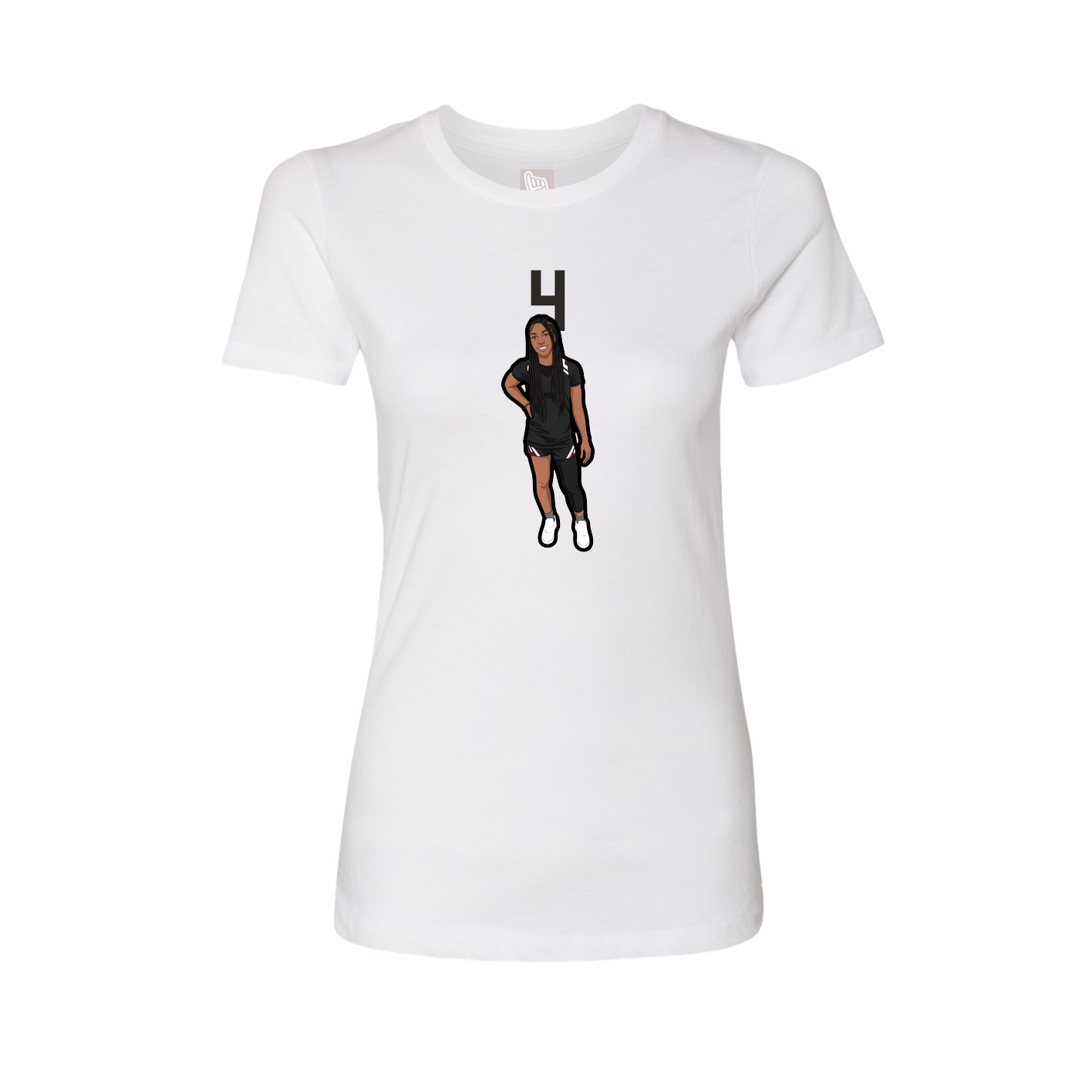 Womens Tee — Number Top in White