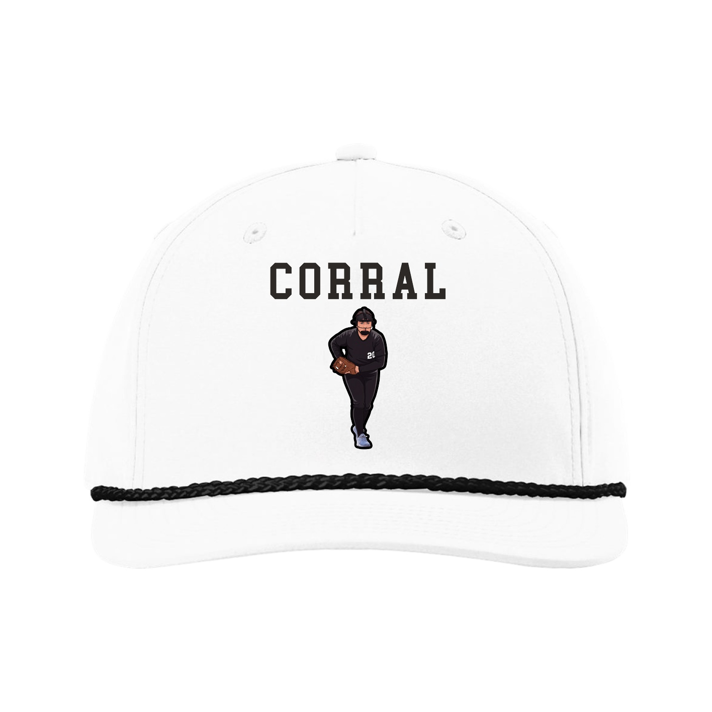 Five-Panel Classic Rope Cap — Shirsey in White