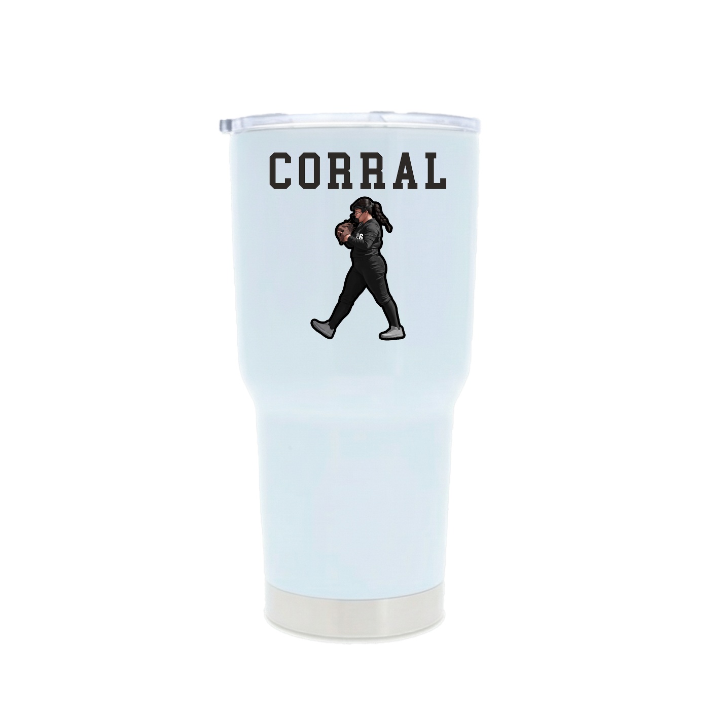 30oz Stainless Steel Tumbler — Shirsey in White
