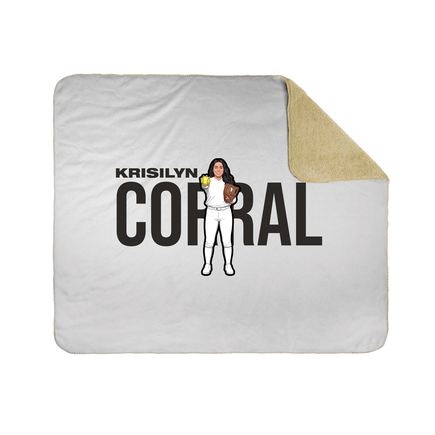 Throw Blanket — Player Name in White