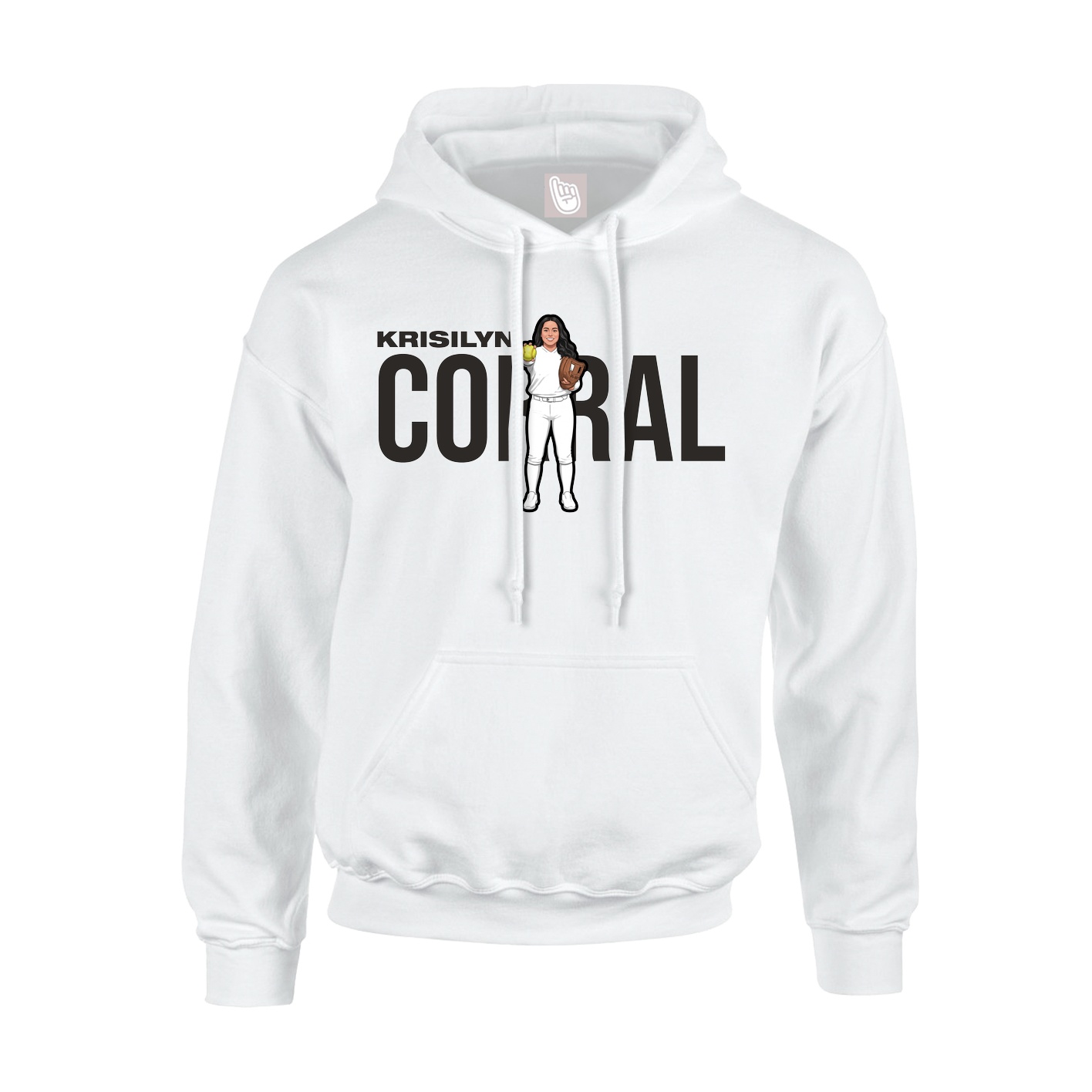 Youth Hoodie — Player Name in White