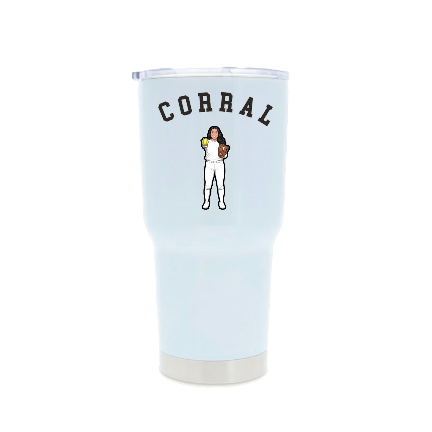 30oz Stainless Steel Tumbler — Shirsey Arch in White