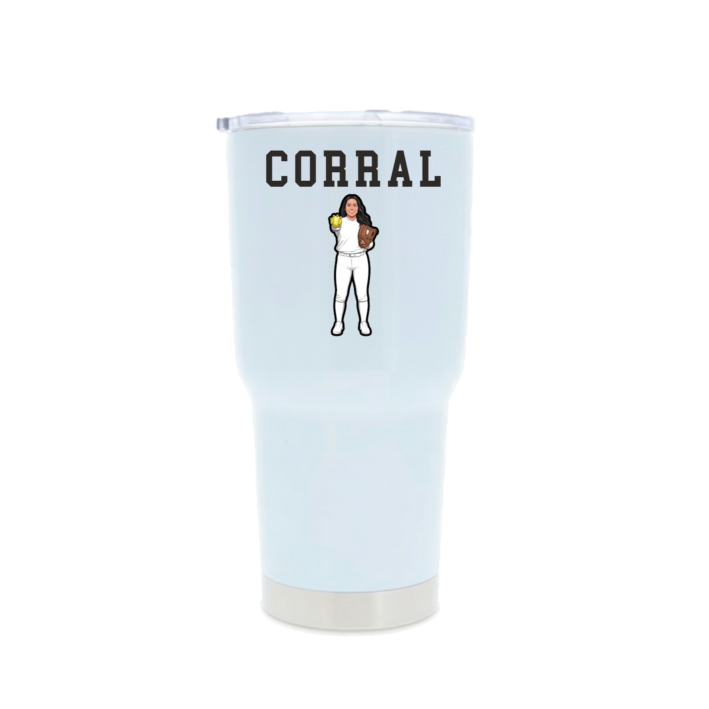 30oz Stainless Steel Tumbler — Shirsey in White